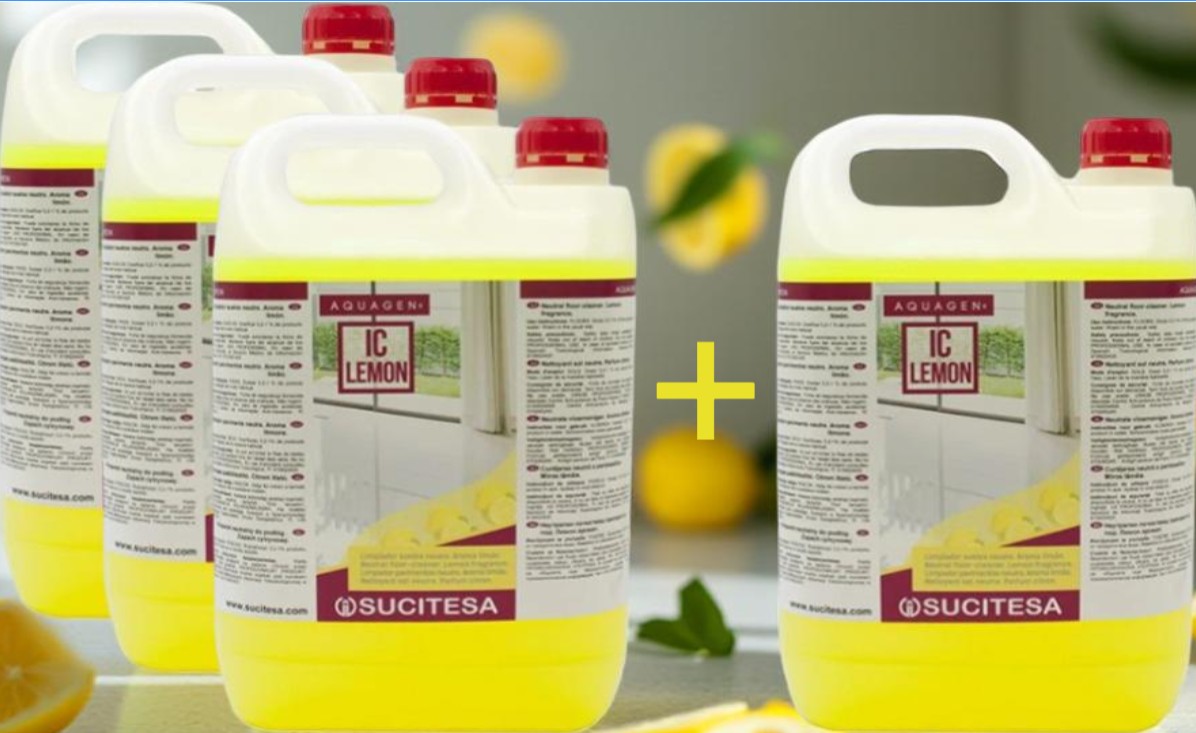 Univerzální čisticí prostředek AQUAGEN IC LEMON s bioalkoholem a citronovou vůní na PVC, dlaždice a keramiku
